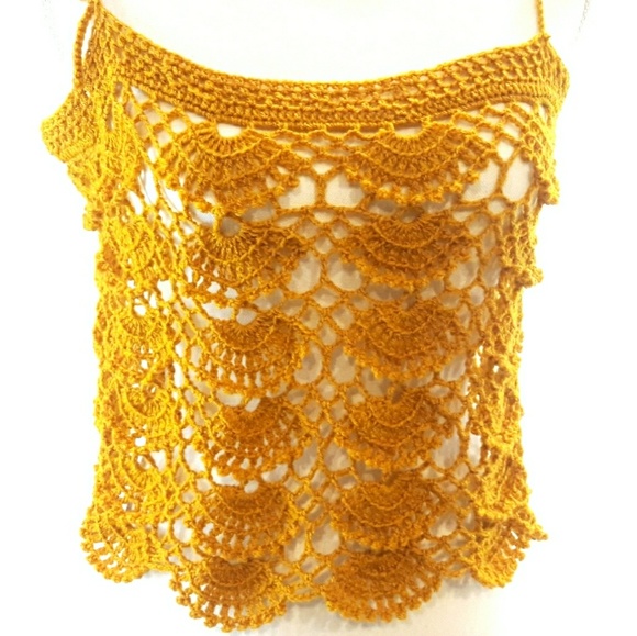 🌟Top Lace Tank Summer Handcrafted Boho Crochet - Picture 2 of 2